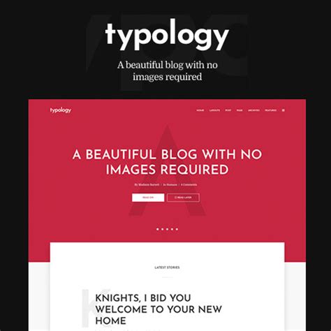 typology v1 6 text based minimal wordpress blog theme