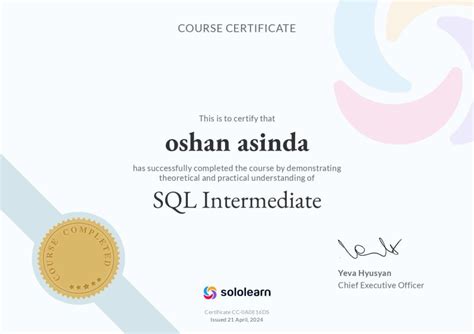 Image result for Sololearn SQL Intermediate Answers