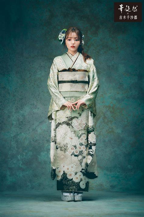 華徒然 × 吉木千沙都 HT11 #緑 #green 振袖 | 名古屋・岐阜の成人式ならハタチの振袖 アンジュ