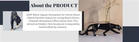 Buy zart Resin Black Jaguar Showpiece For Home Decor/Black Panther ...