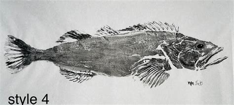 Ling Cod Gyotaku Fish Print - Etsy