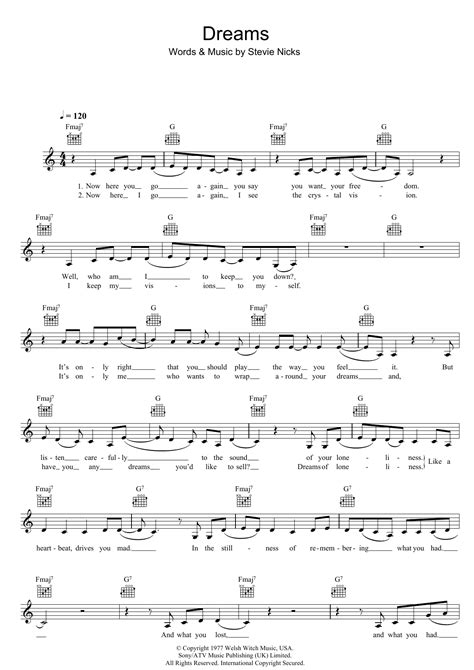 Dreams Fleetwood Mac Easy Guitar Chords at Jennifer Wilkins blog