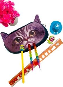 Flipkart.com | 13House Cat Pencil pouch Animal Art Canvas Pencil Box ...