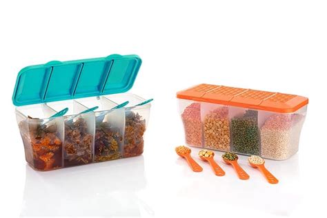 Buy FIT 4 CHEF 4 Section Container Grocery Container Pickle Container ...