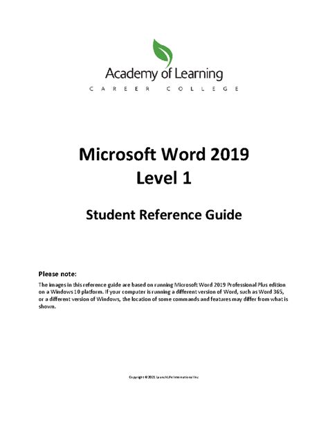 Image result for Word Tutorial Level One