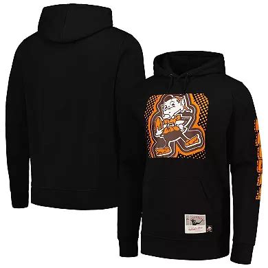 Men's Mitchell & Ness Black Cleveland Browns Gridiron Classics Big Face ...