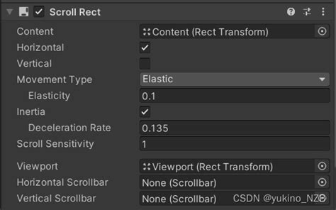 Unity ScrollView Tutorial 的图像结果