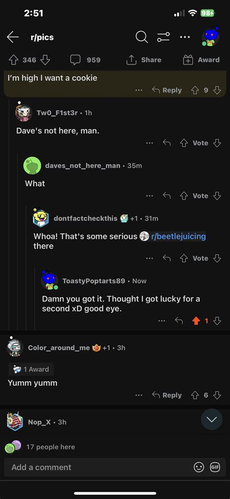 Dave’s not here man. : r/beetlejuicing