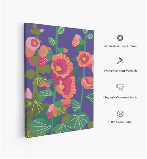Buy Hollyhocks Wall Art Online at Best Price – Dessine Art