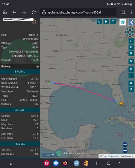 Elon's jet departs Austin TX and arrives at Miami-Opa Locka Executive ...