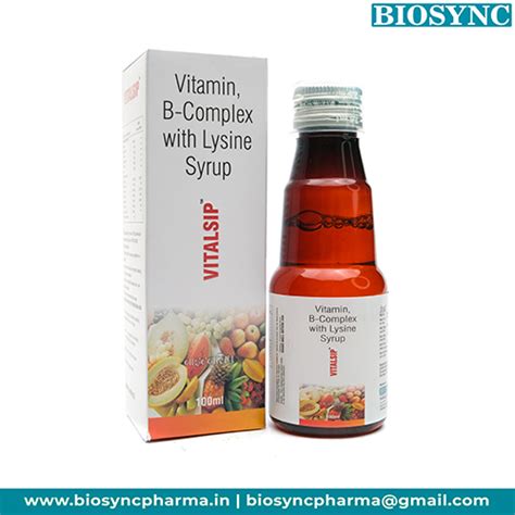 Vitalsip - Vitamin, B-Complex with Lysine Syrup - Biosync ...