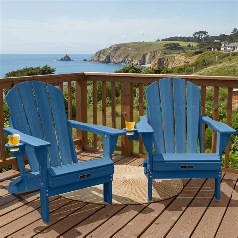 Beachcrest Home™ Outdoor Adirondack Chair Set Weather-Resistant HDPE ...