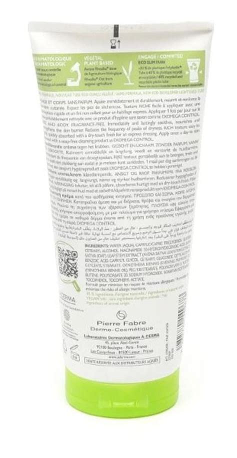 Buy A-Derma Exomega Control Emollient Cream Eco Tube 200ml Dry Skin ...