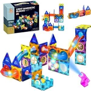 TAKSH ENTERPRISE Magnetic Light Blocks Building Set - 49 Pieces Stem ...