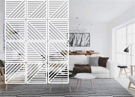 Puzzlider 12-Piece White Room Divider Hanging Screen for India | Ubuy