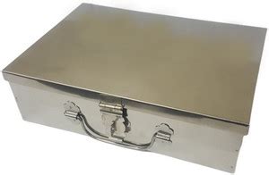 JAYCO Stainless Steel Big Tool Storage Box / Trunk - Size 14" x 11" x 6 ...
