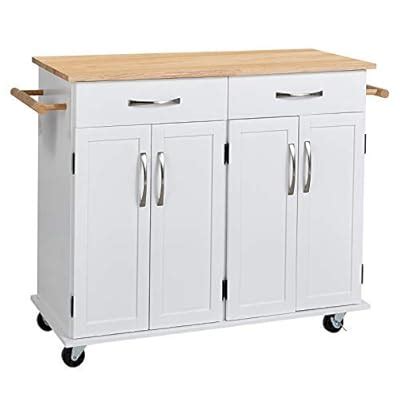 QCen Kitchen Islands Cart with 4 Drawers, Wood India | Ubuy