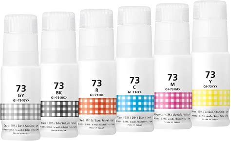 GI-73 Ink Bottle for Canon G570, G670, G550, G650, G620 Printers (All 6 ...