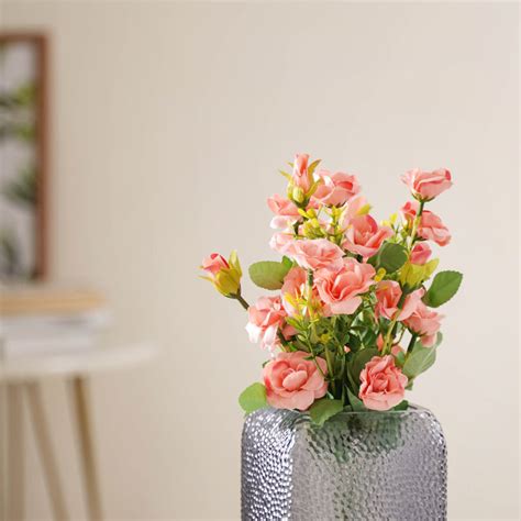 Peach-pink Artificial Roses Online - Premium Artificial Flower | Nestasia