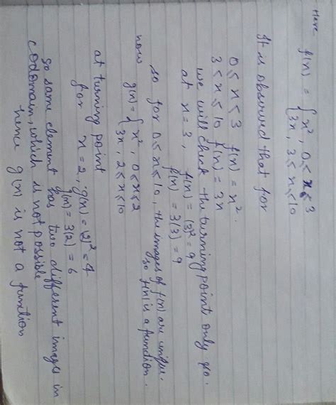 Question 1 The relation f is defined by f(x) = { x^2 , 0 ≤ x ≤ 3 3x , 3 ...