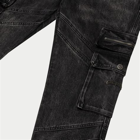 GODSPEED NEW YORK - Rockstar Flare Cargo Denim (Black Wash)