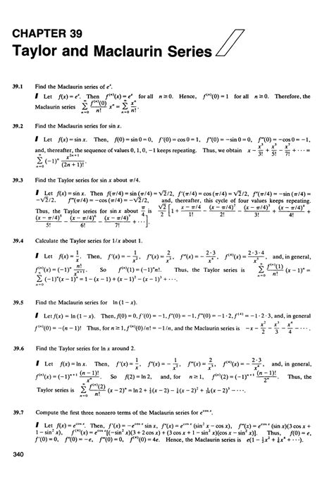 SOLUTION: MG University- Solved problems in calculus chapter 39 taylor ...