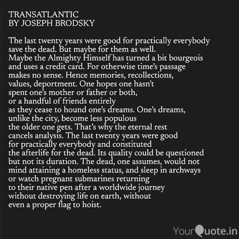 TRANSATLANTIC BY JOSEPH B... | Quotes & Writings by YourQuote Baba ...
