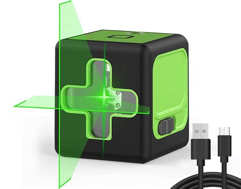 100ft Laser Level, Rechargable Cross Line Laser Level Machine With Self ...