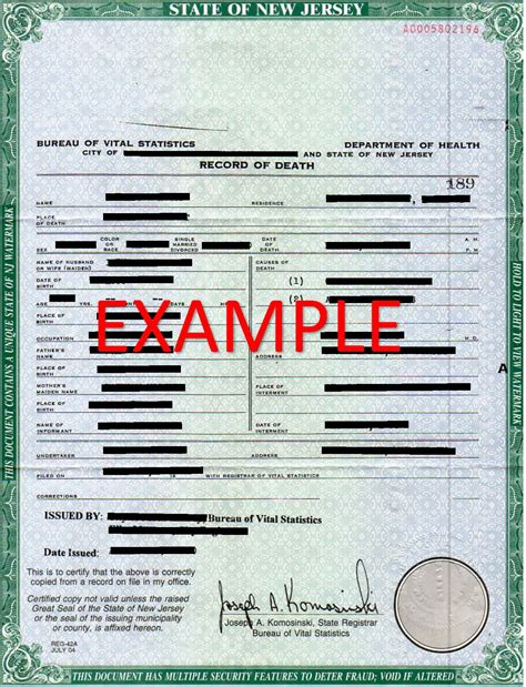 Transcript of Vital Records | Rahway, NJ