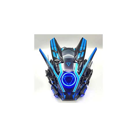 YYINYUAN Blue Punk Helmet, Techwear Cyber Cosplay Costume India | Ubuy