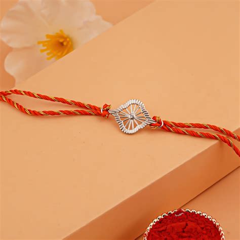 Silver Luxury Bloom Rakhi