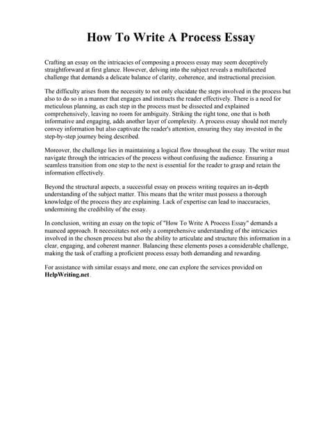 Process Essay Example 的图像结果
