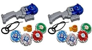 Buy Spinning top 8 in 1 Metal Bey Combo, Toy Set with 8 Blades and 2 ...