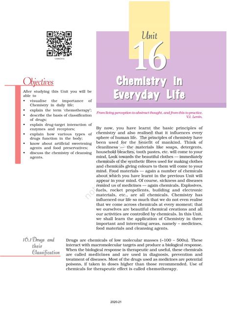 Download Chemistry In Everyday Life Ncert Pdf: A Study Guide