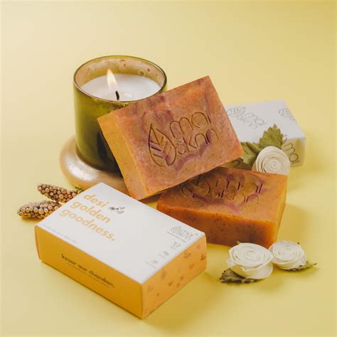 Desi Golden Goodness Kesar and Chandan Handmade Artisanal Soap (100g ...