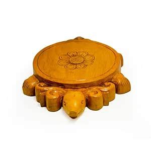 Buy Soulveda Cycle Pure Wooden Pooja Chowki | Handcrafted Tortoise ...