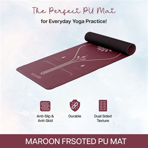 PU Alignment & Natural Rubber Yoga Mat – wiselife.in