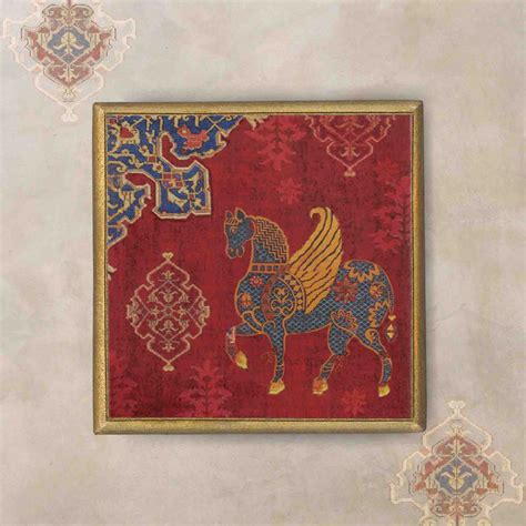 Buy Samarkand Coaster Horse - Red At Kainaat Design