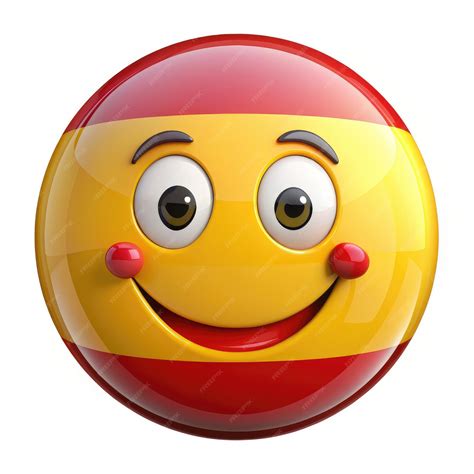 Premium Photo | Happy Spanish Smiley Face Emoji With Red Cheeks ...