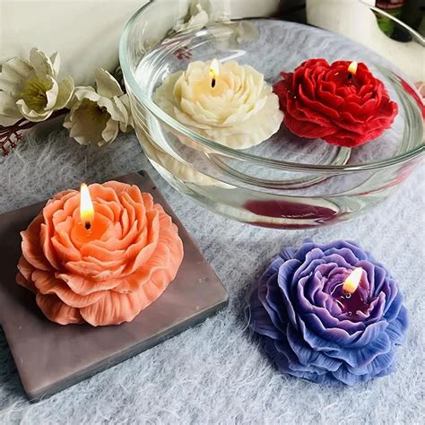 Flower Floating Candle – Rose Shape Soy Wax Candle (Pack of 4) – Abiir