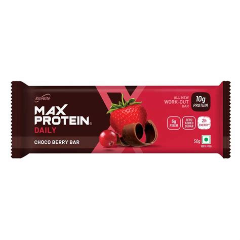 RiteBite Max Protein Daily Choco Berry Protein Bar 50g (Pack of 1 ...