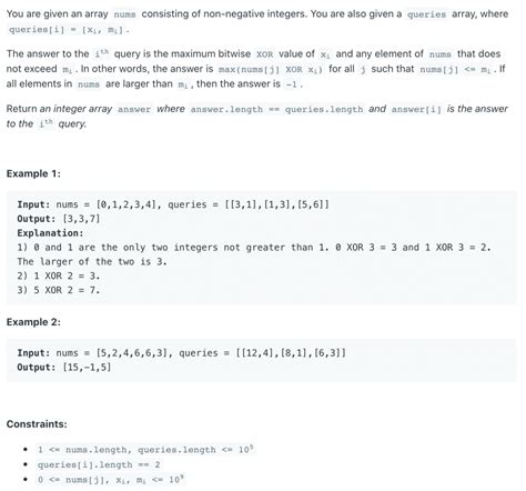 Maximum and Minimum Difference Xor Values HackerRank Solution 的图像结果