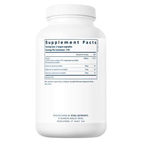 Buffered C Vitamin 500mg | High Quality Buffered Vitamin C Capsules