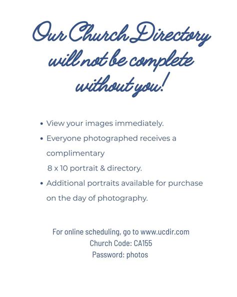 Schedule your photo online. – Parish Directory – St. Juliana Falconieri ...