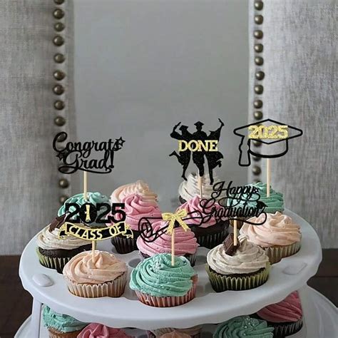 12 piezas Decoraciones para tarta de graduación, con mensajes ...