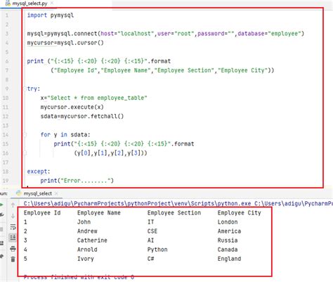 Image result for Python MySQL Select