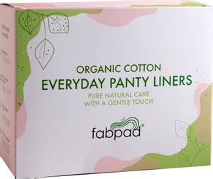 FabPad Organic Cotton Ultra Thin Biodegradable Rash Free Panty Liners ...
