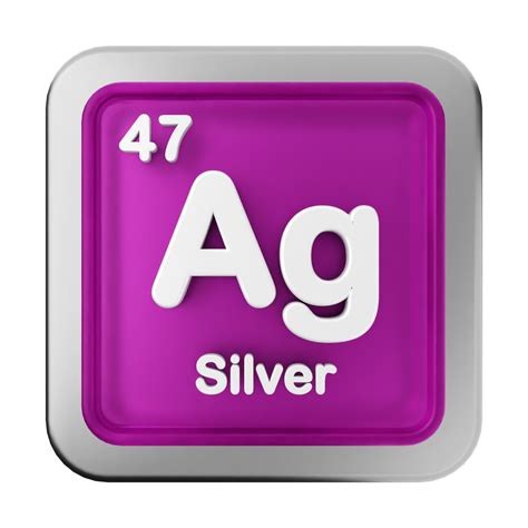 Silver periodic table element ag silver 65977145 PNG