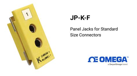 Omega JP-K-F Panel Jacks | Standard Type K Thermocouple Connector – OMEGA
