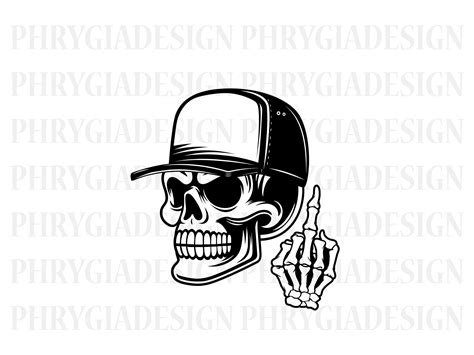 Skull Middle Finger Svg , Skeleton Svg , Skull Svg , Skull Shirt Svg ...